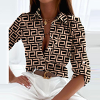 Delilah | Striped Button-Down Blouse for Women
