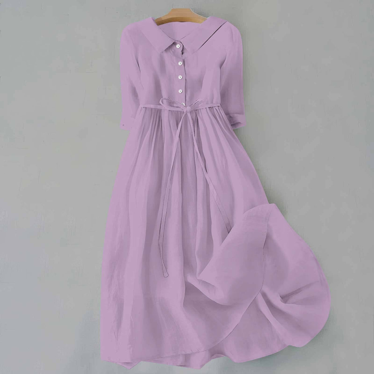 Abigail | Collared Button-Down Midi Dress for Women