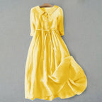 Abigail | Collared Button-Down Midi Dress for Women