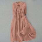 Abigail | Collared Button-Down Midi Dress for Women