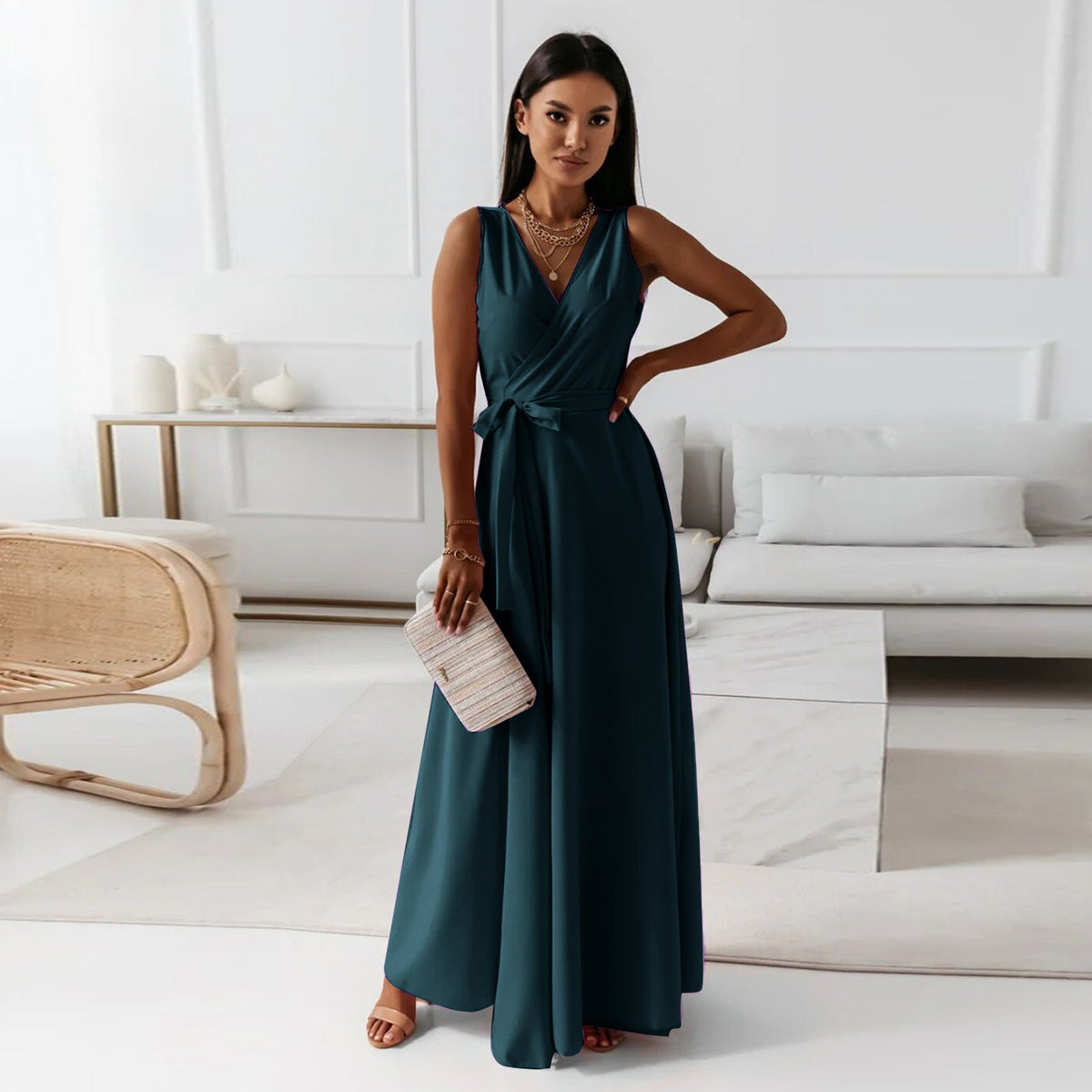 Hailey | Wrap V-Neck Maxi Dress for Women