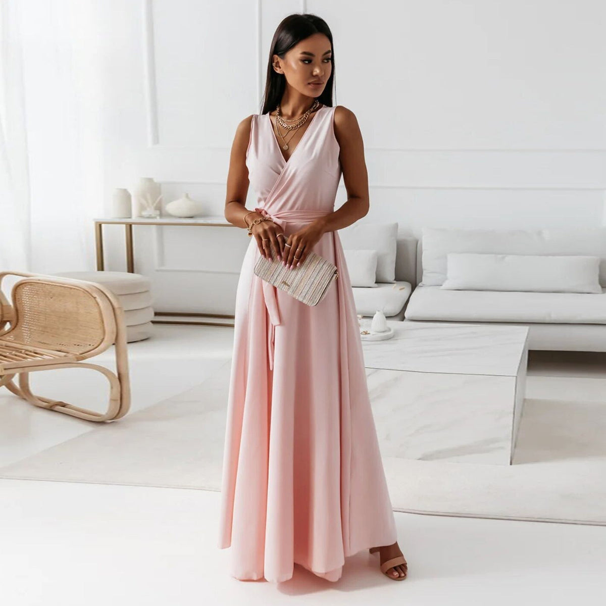 Hailey | Wrap V-Neck Maxi Dress for Women