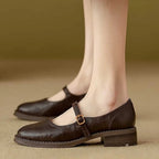 Laure | Mary Jane Leather Loafers for Women