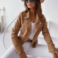 Simone | Zip-Up Suede Moto Jacket for Women