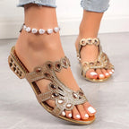 Linda | Open Toe Embellished Sandals for Women
