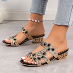 Linda | Open Toe Embellished Sandals for Women