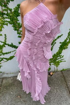 Estelle | Wedding Guest Halterneck Maxi Dress for Women