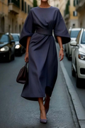 Wendy | Midi Dress with Lantern Sleeves for Women