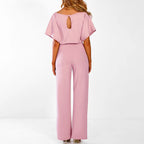 Fidelia | Wide Leg Jumpsuit with Tie-Front for Women