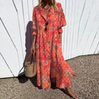 Ora | Floral Midi Shirt Dress for Women
