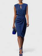 Mayim | Sleeveless Wrap Midi Dress for Women