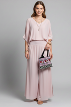 Florencia | Wide-Leg Chiffon Set for Women