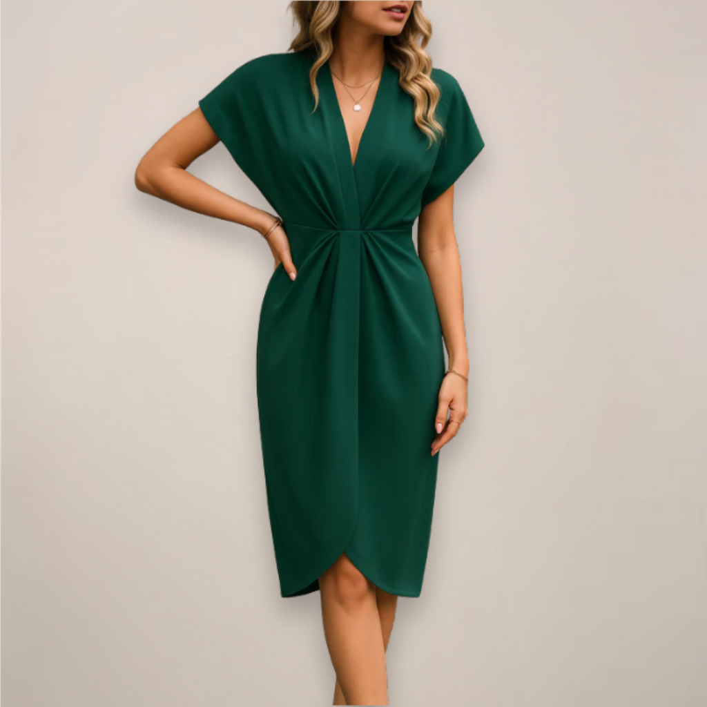 Theodora | Wrap Midi Dress for Women