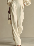 Hannah | Ribbed Knit Wide Leg Pants Set for Women