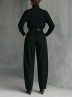 Lisa | High-Neck Wide Leg Jumpsuit Set for Women