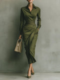 Eva | Belted Maxi Shirt Dress for Women