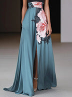 Julietta | Sleeveless Halter Maxi Dress with Slit for Women