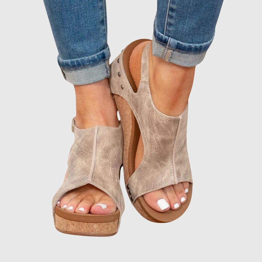 Endellion | Platform Sandals with Open Toe for Women