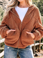 Aileen | Oversized Teddy Zip-Up Jacket for Women