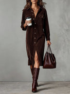 Albertine | Button-Down Midi Shirt Dress for Women