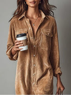 Albertine | Button-Down Midi Shirt Dress for Women