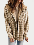 Alcina | Oversized Plaid Jacket with Hood for Women