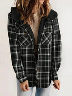 Alcina | Oversized Plaid Jacket with Hood for Women