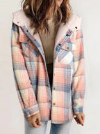 Alcina | Oversized Plaid Jacket with Hood for Women