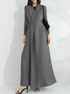 Alyssia | A-Line Wrap Maxi Dress with Belt for Women