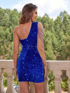Amadea | Sequin One-Shoulder Mini Dress for Women