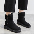 Anastacia | Suede Slip-On Ankle Boots with Fleece Lining for Women