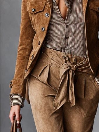 Andrea | Suede Cropped Jacket with Lapel Collar for Women