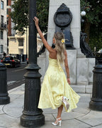 Caroline | Wedding Guest A-Line Midi Dress for Women