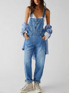 Annette | Denim Straight Leg Overall for Women