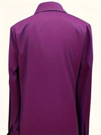 Audrey | Satin V-Neck Blouse with Long Sleeves for Women