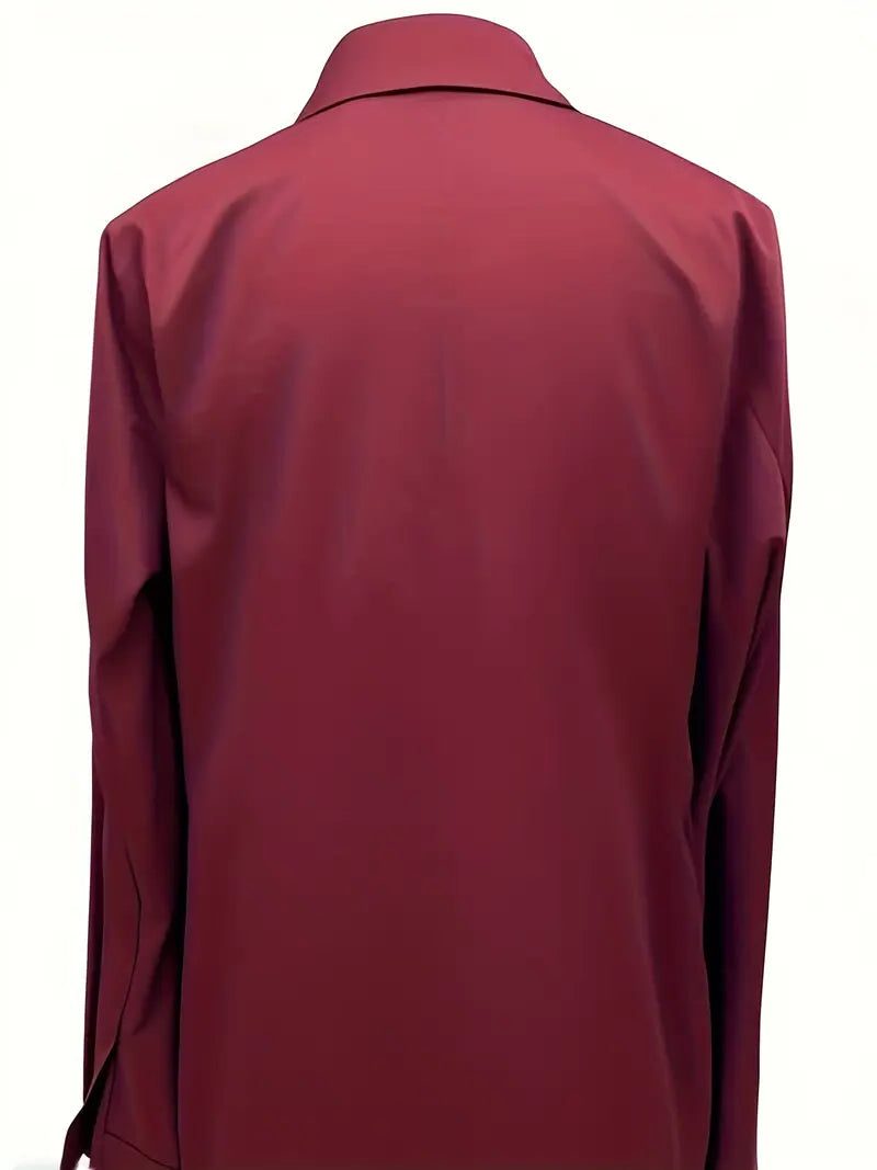 Audrey | Satin V-Neck Blouse with Long Sleeves for Women