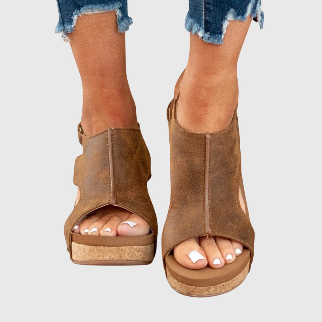 Endellion | Platform Sandals with Open Toe for Women