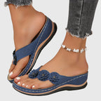 Silke | Flower Embellished Thong Sandals for Women