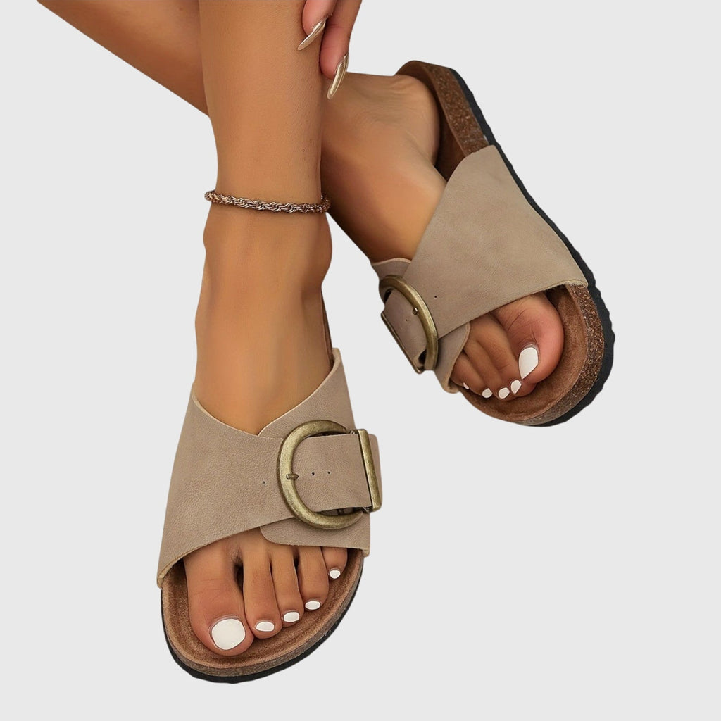Amber | Open Toe Buckle Strap Sandals for Women