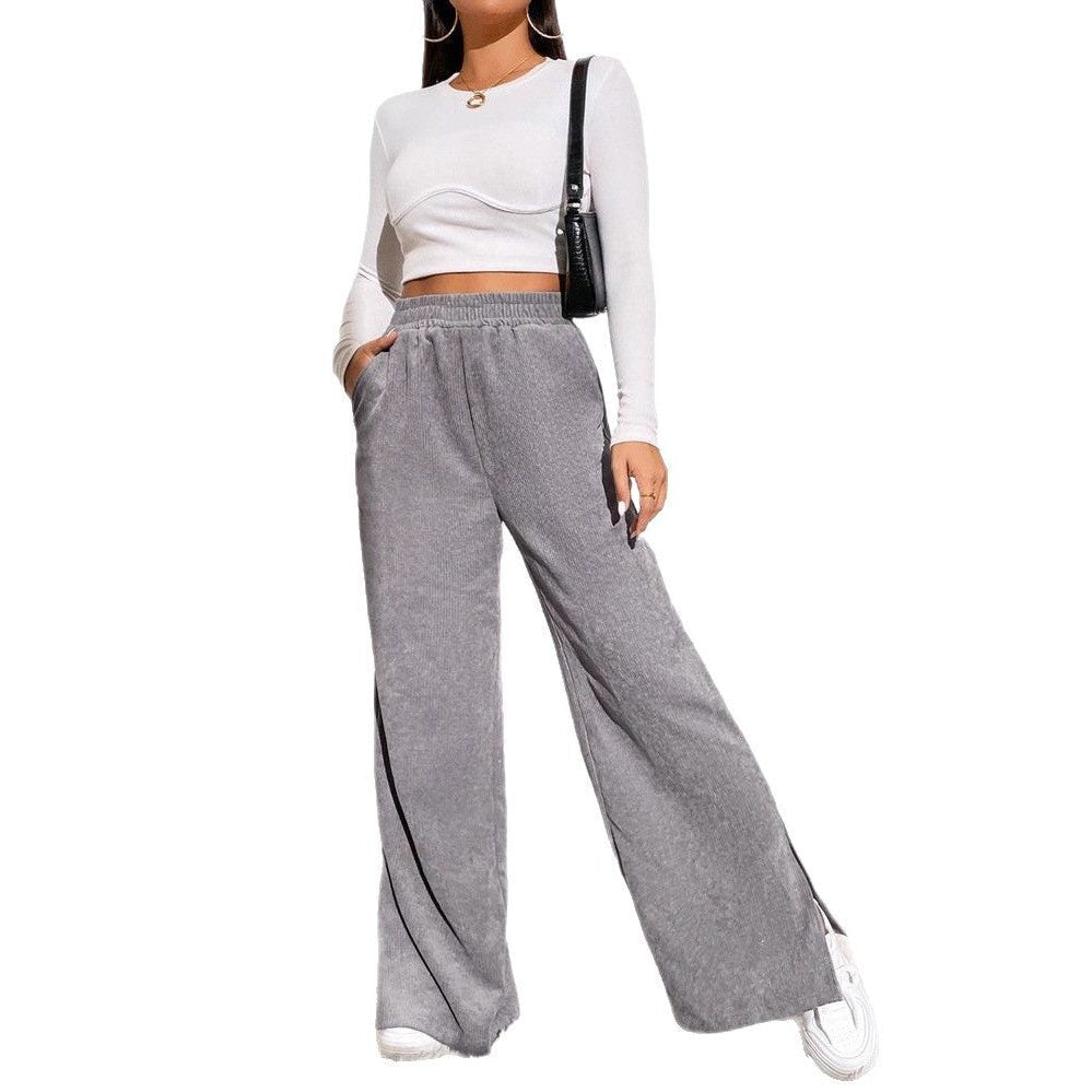 Briony | High-Waist Wide Leg Corduroy Pants for Women