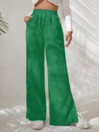 Briony | High-Waist Wide Leg Corduroy Pants for Women