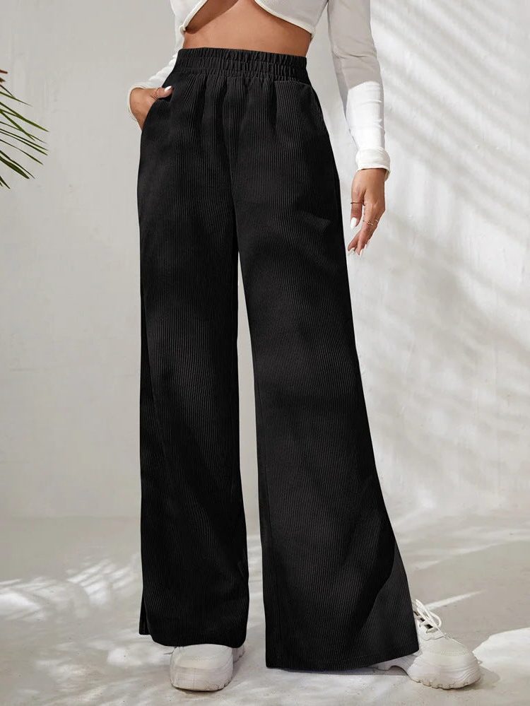Briony | High-Waist Wide Leg Corduroy Pants for Women