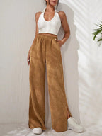 Briony | High-Waist Wide Leg Corduroy Pants for Women