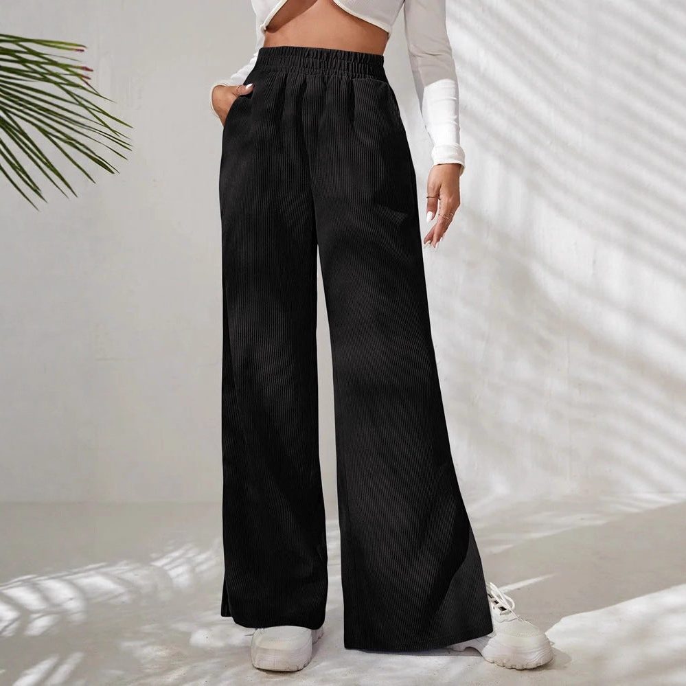 Briony | High-Waist Wide Leg Corduroy Pants for Women