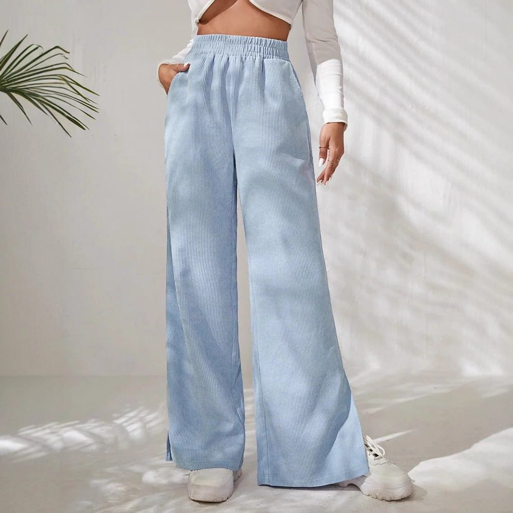 Briony | High-Waist Wide Leg Corduroy Pants for Women