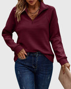 Brunna | Ribbed Knit Half-Zip Sweater for Women