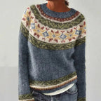 Selene | Crew Neck Ribbed Knit Sweater for Women