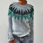 Selene | Crew Neck Ribbed Knit Sweater for Women