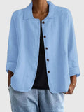 Maya | Button-Down Cotton Shirt Jacket for Women