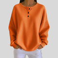 Calypso | Ribbed Knit Henley Sweatshirt for Women